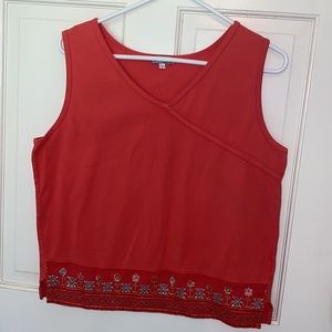 Johnny Was Tank-top, peachy orange, Large